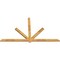 Ekena Millwork Kennewick Rough Sawn Timber Gable Bracket, Western Red Cedar, 96"W x 56"H x 2"D x 4"F, 14/12 Pitch GBW096X56X0204KEN00RWR - alternate 3